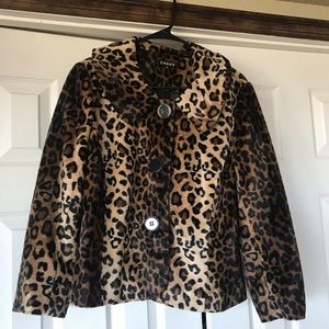 Chaus Faux Fur Cheetah Print Coat